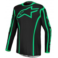 Camisola Alpinestars Fluid Apex V2 Black / Green Fluo