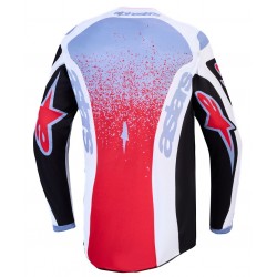 Camisola Alpinestars Fluid Drag Black / White / Light Blue / Red Fluo