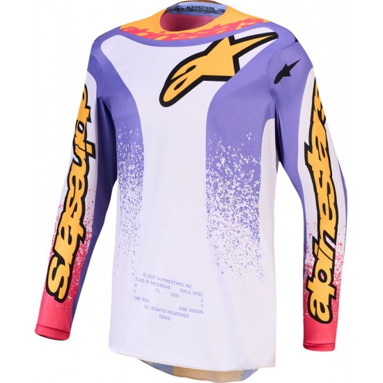 Camisola Criança Alpinestars Fluid Drag Light Lilac / Blue / Iris Gold