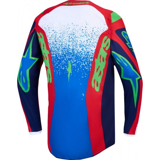 Camisola Criança Alpinestars Fluid Drag Blue Navy / Fire Red / White