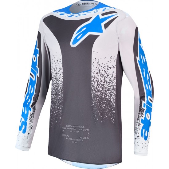 Camisola Criança Alpinestars Fluid Drag Graystone / Light Lilac / UCLA Blue