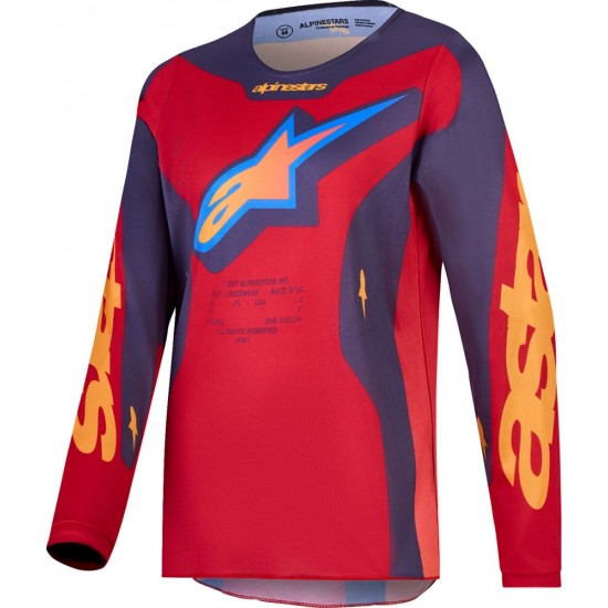 Camisola Criança Alpinestars Fluid Hunt Fire Red / Graystone / Hot Coral