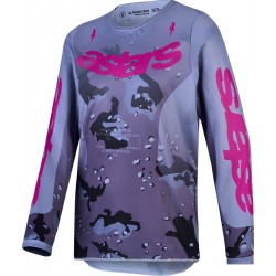 Camisola Criança Alpinestars Fluid Lone Gray Camo / Purple
