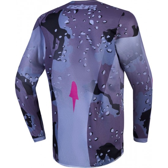 Camisola Criança Alpinestars Fluid Lone Gray Camo / Purple