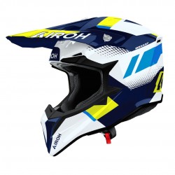 Capacete Airoh Wraaap Vision Yellow / Blue Gloss