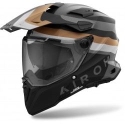Capacete Airoh Commander 2 Doom Black Matt / Grey / Brown Capacete Airoh Commander 2 Doom Black Matt / Grey / Brown