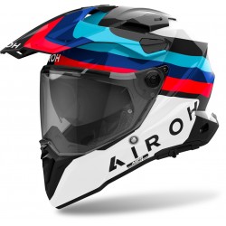 Capacete Airoh Commander 2 Doom White / Red / Blue Capacete Airoh Commander 2 Doom White / Red / Blue