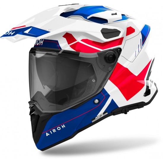 Capacete Airoh Commander 2 Reveal White / Blue / Red