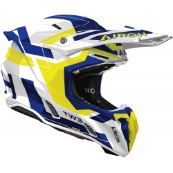 Capacete Airoh Twist 3 Dynasty Blue / Yellow Gloss