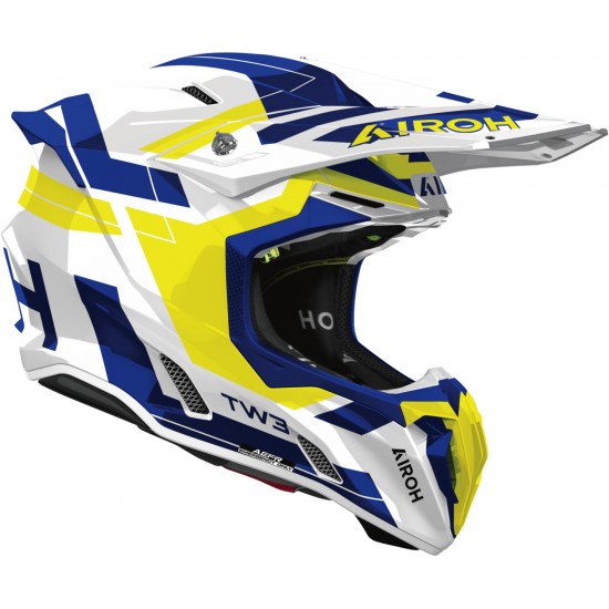 Capacete Airoh Twist 3 Dynasty Blue / Yellow Gloss
