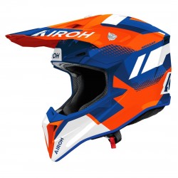 Capacete Airoh Wraaap Vision Orange / Blue Gloss