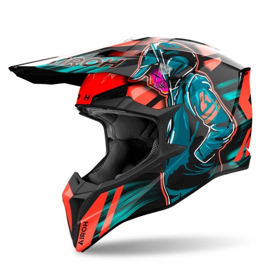 Capacete Airoh Wraaap Cyber Orange Gloss