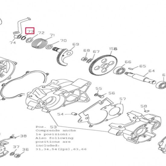 Anel de retenção 15E pedal de arranque Allpro Pitbike MX 50