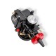 Carburador tipo PWK corpo preto tampa CNC vermelha Allpro