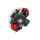 Carburador tipo PWK corpo preto tampa CNC vermelha Allpro