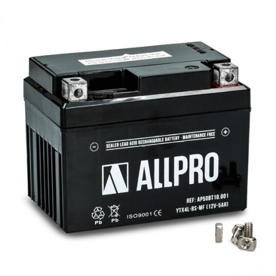 Bateria YTX4L-BS pré-carregada Allpro