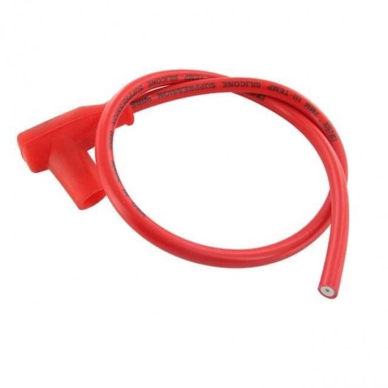 Cabo e vela de ignição de silicone Allpro vermelho