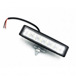 Luz frontal LED Spotlight 6 leds preto 18W 12V 1800Lm 15x3,9cm Allpro