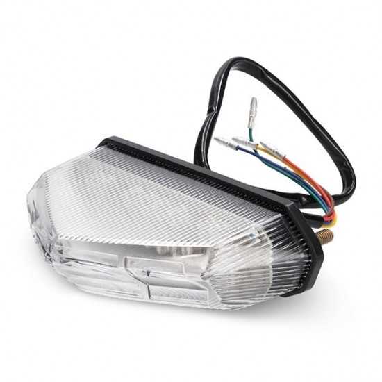 Farolim traseiro LED com piscas blackline Allpro transparente