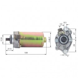 Motor de arranque Allpro Piaggio 50 4T / Derbi euro 3 50