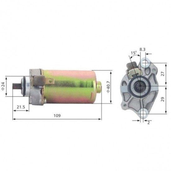 Motor de arranque Allpro Piaggio 50 4T / Derbi euro 3 50