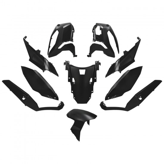Kit de carenagens 10 peças Preto mate metalizado Allpro Honda XADV 750 21-23