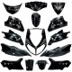 Kit Carenagens 15 peças Allpro Peugeot Speedfight 2