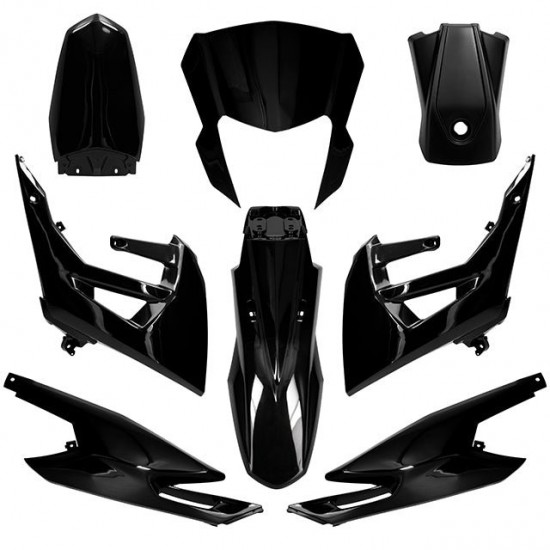 Kit Carenagens Racing 50 SM / Limited 18-21 8 peças injeção Allpro Derbi Senda