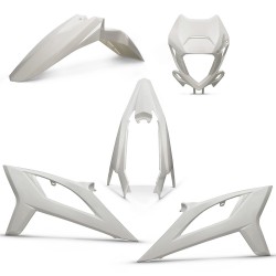 Conjunto de carenagem branco brilhante 5 peças Allpro Beta RR 50 >2021