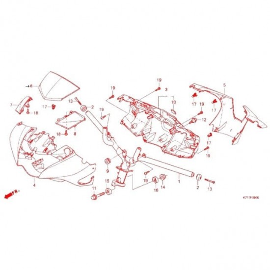 Embelezador cobre-conta-rotações Allpro preto Honda SH 125/150 17-19