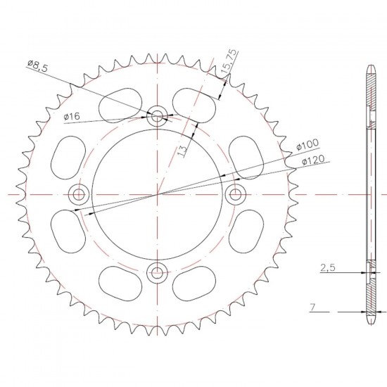 Cremalheira Allpro Beta 125 RR 428