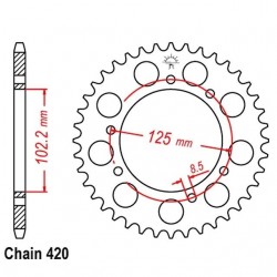 Cremalheira 53 dentes Allpro Derbi Senda DRD