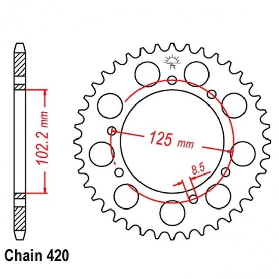 Cremalheira 53 dentes Allpro Derbi Senda DRD