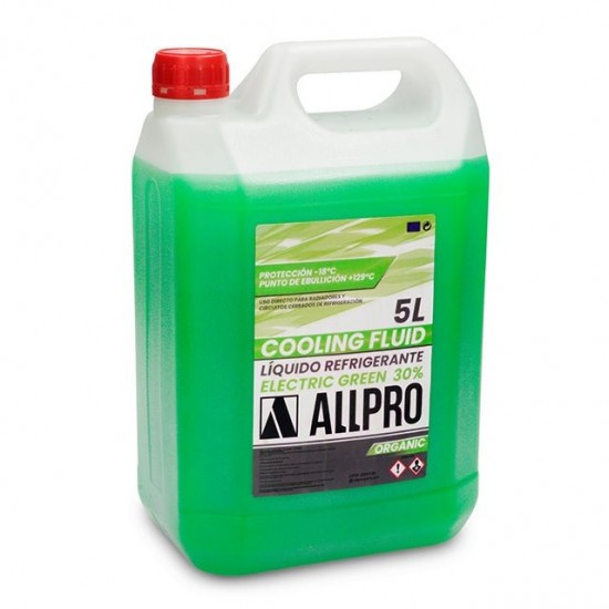 Líquido refrigerante anticongelante 30% 5L Allpro verde