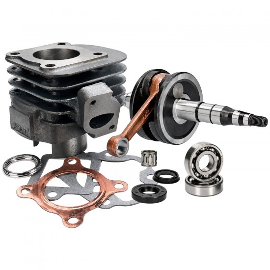 Kit Cilindro 50cc horizontal AC, cambota e rolamentos com retentores Allpro Minarelli