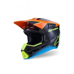 Capacete Alpinestars Sm3 Fray Black / Orange / Fluo Yellow