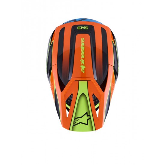 Capacete Alpinestars Sm3 Fray Black / Orange / Fluo Yellow
