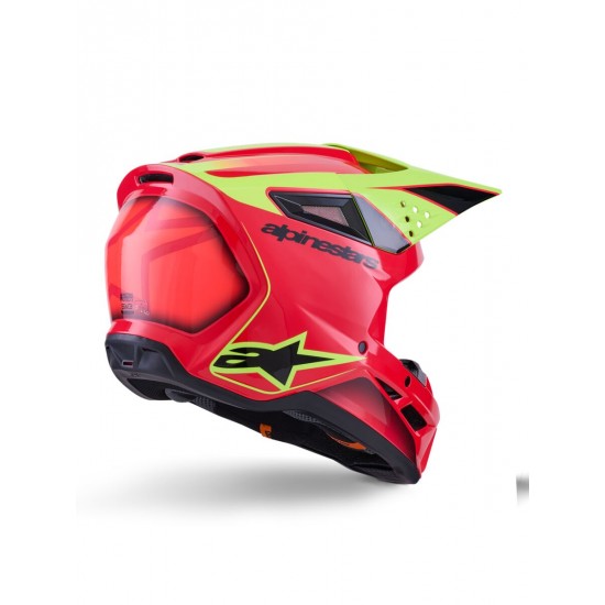 Capacete Alpinestars Sm3 Fray Red / Fluo Yellow / Black