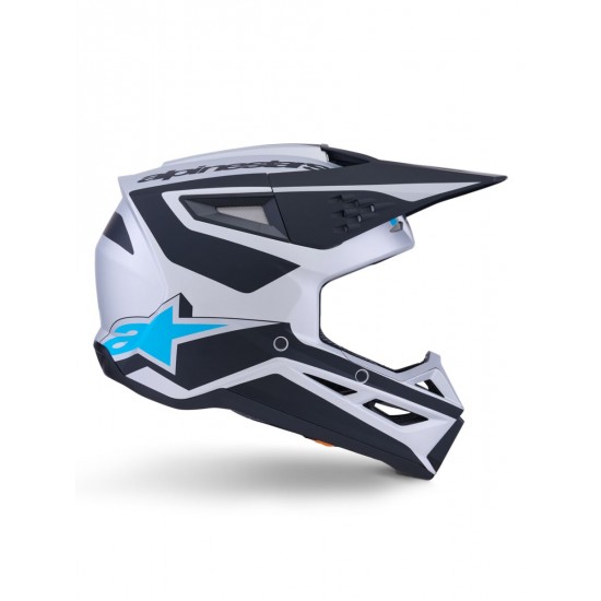 Capacete Alpinestars Sm3 Heat Black / Blue / Silver