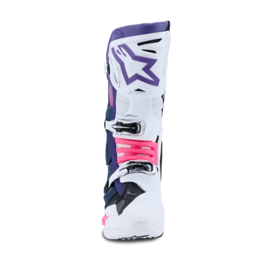 Botas Alpinestars Tech 10 White / Navy / Fluo Pink / Violet Botas Alpinestars Tech 10 White / Navy / Fluo Pink / Violet