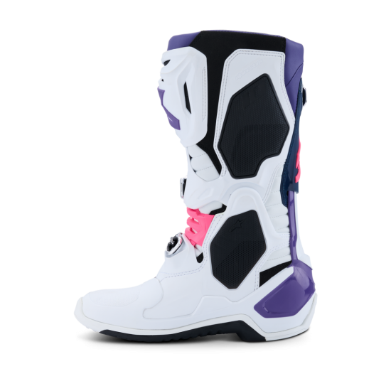Botas Alpinestars Tech 10 White / Navy / Fluo Pink / Violet Botas Alpinestars Tech 10 White / Navy / Fluo Pink / Violet