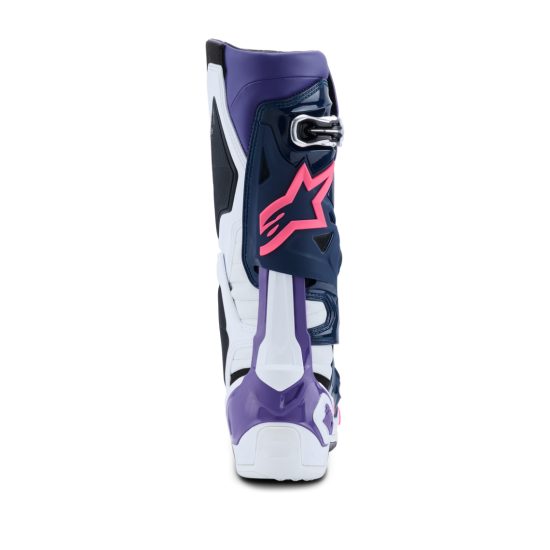 Botas Alpinestars Tech 10 White / Navy / Fluo Pink / Violet Botas Alpinestars Tech 10 White / Navy / Fluo Pink / Violet