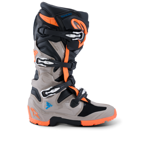 Botas Alpinestars Tech 7 Enduro Black / Fluo Orange / Gray Botas Alpinestars Tech 7 Enduro Black / Fluo Orange / Gray