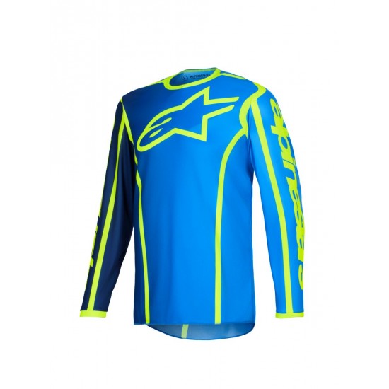 Camisola Alpinestars Fluid Apex Blue / Yellow Camisola Alpinestars Fluid Apex Blue / Yellow