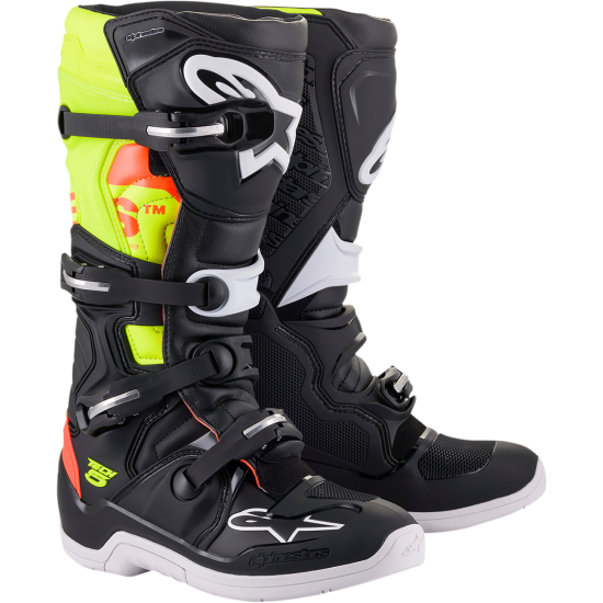 Botas Alpinestars Tech 5 Black / Red / Yellow Fluo