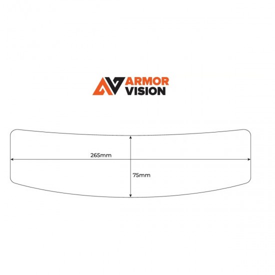 Protetor de Viseira Armor Vision Racing Smartfilm 75mm (Kit de 3)