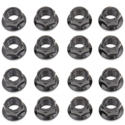 Kit 16 Porcas Jante Atv Pretas Aço