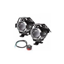 Conjunto de Faróis Auxiliares Moto Spot Led Preto (par) Conjunto de Faróis Auxiliares Moto Spot Led Preto (par)