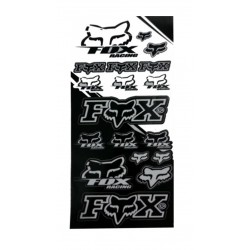 Folha Autocolantes Fox Black 30x15
