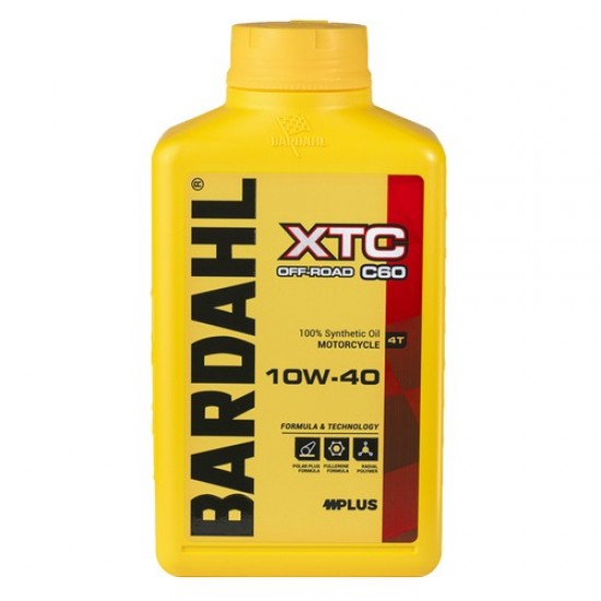 Óleo Motor 4T 100% Sintético Bardahl XTC C60 Off-Road 10W40 1 L